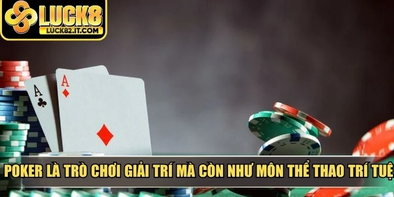 Poker không chỉ là trò chơi giải trí mà còn như một môn thể thao trí tuệ